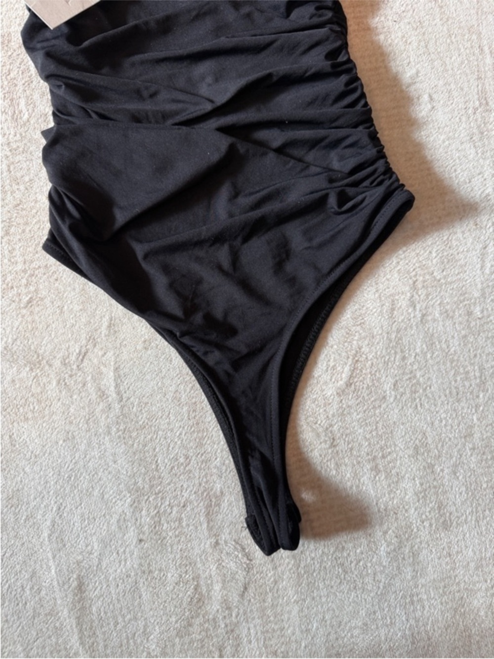 Zara RUCHED POLYAMIDE BANDEAU BODYSUIT - black - Picture 6 of 10